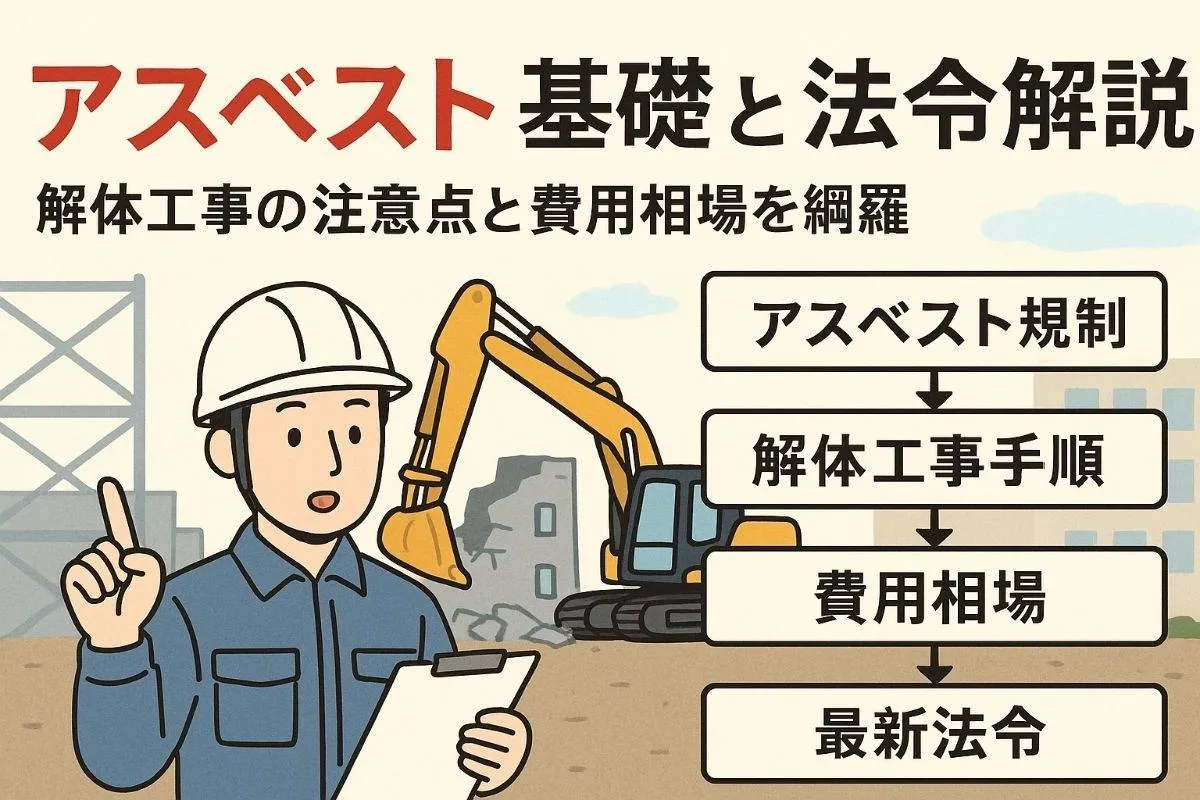 解体工事でアスベストの基礎知識と最新法令対応ポイントを徹底解説！費用相場もわかる完全ガイド