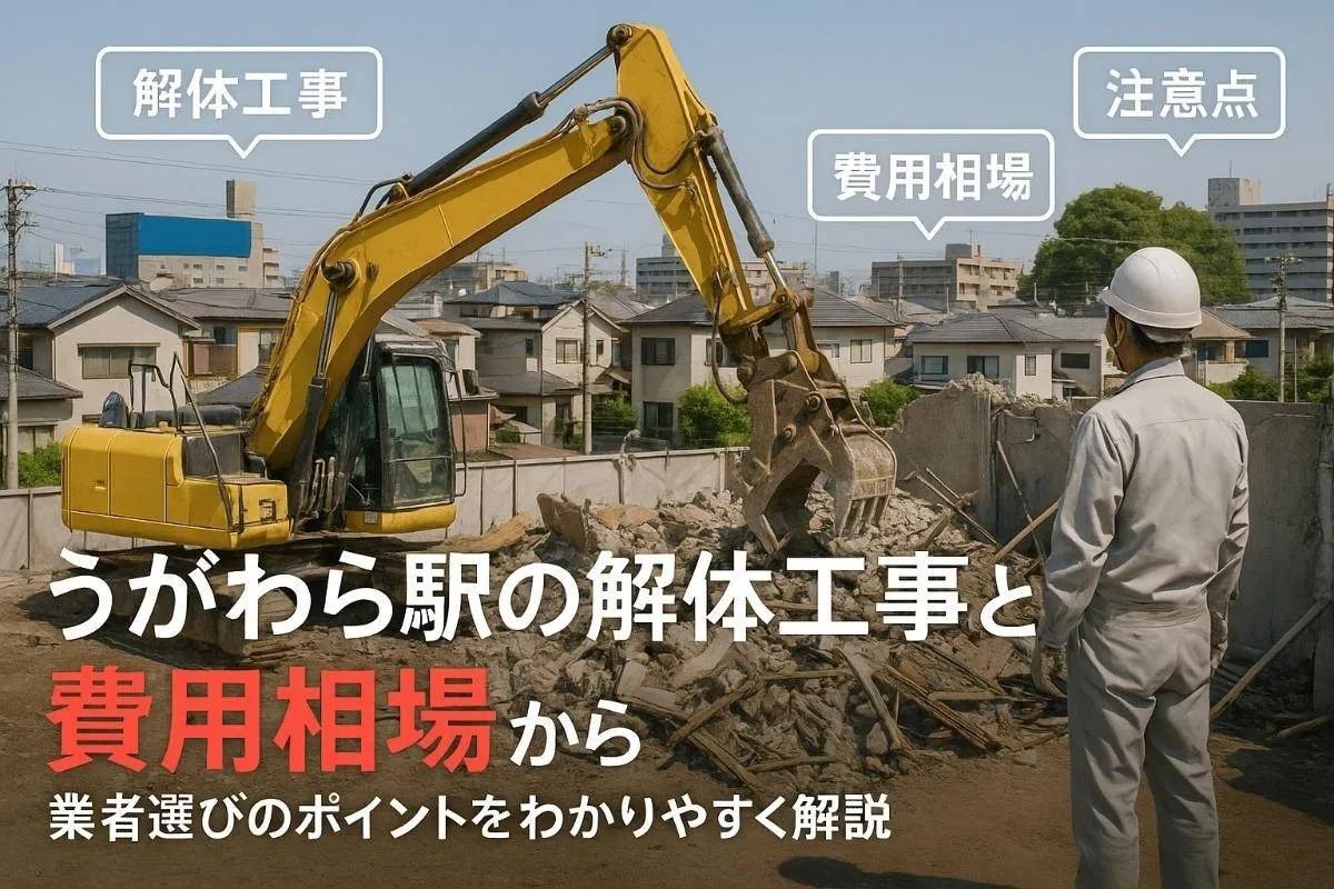 うらがわら駅近辺で解体工事を依頼するならまず確認｜費用相場から業者の選び方まで解説！