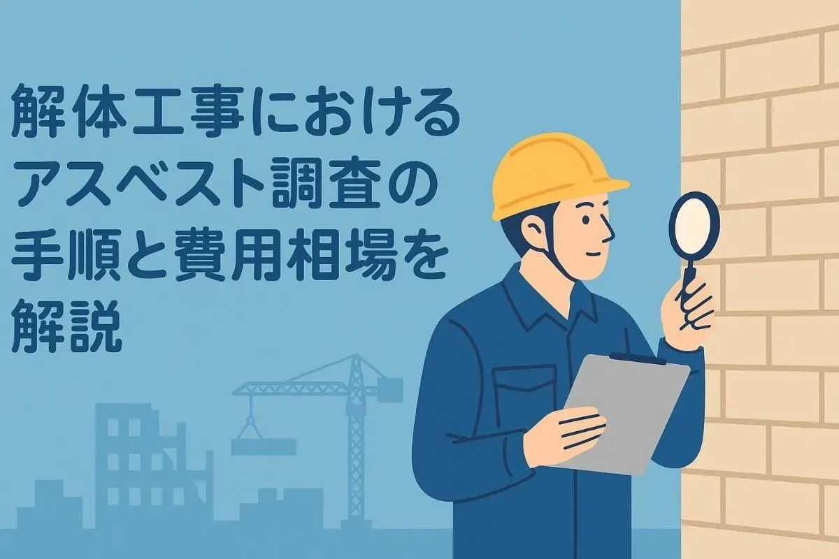 解体工事におけるアスベスト調査の手順と費用相場を解説