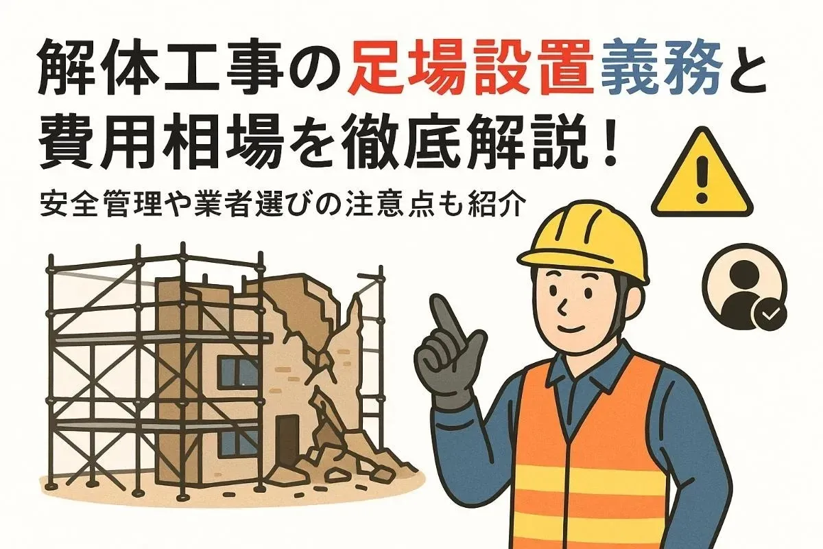解体工事の足場設置義務と費用相場を徹底解説！安全管理や業者選びの注意点も紹介
