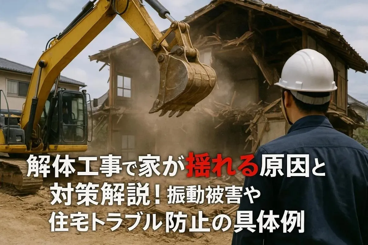 解体工事で家が揺れる原因と対策解説！振動被害や住宅トラブル防止の具体例と相談方法
