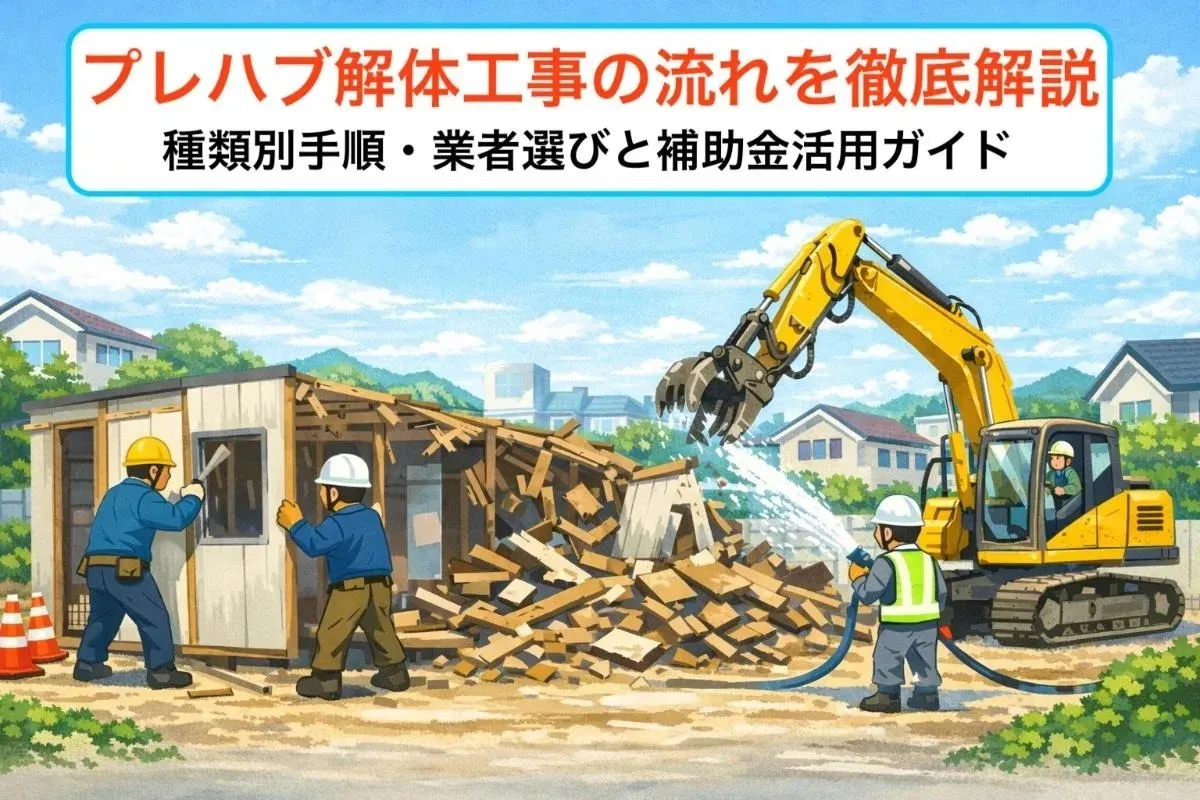 プレハブ解体工事の流れを徹底解説｜種類別手順・業者選びと補助金活用ガイド