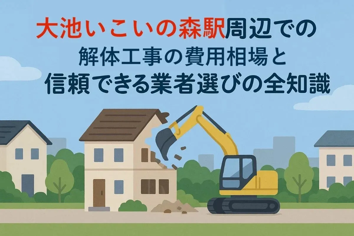 大池いこいの森駅周辺での解体工事の費用相場と信頼できる業者選びの全知識