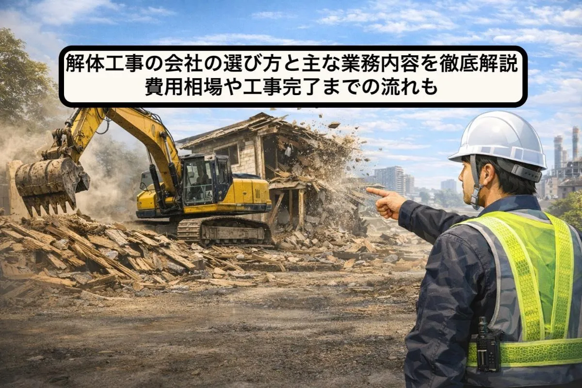 解体工事の会社の選び方と主な業務内容を徹底解説｜費用相場や工事完了までの流れも